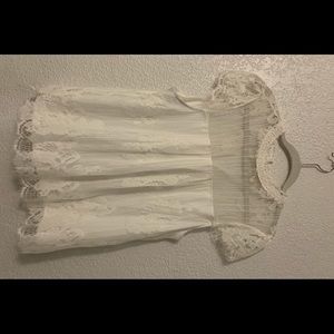 Ultra pink lace white top sleeveless